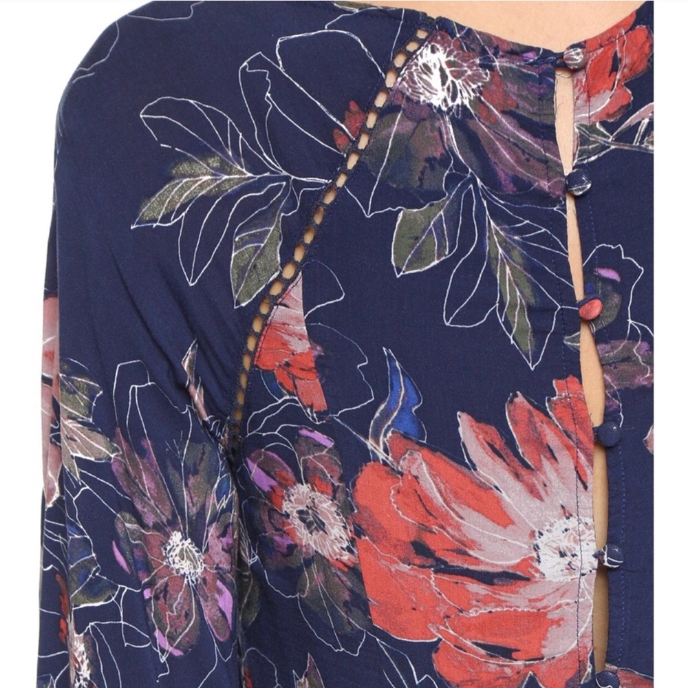 Free People $168 Floral Trapeze Crochet Dress 2NWT - Picture 4 of 4